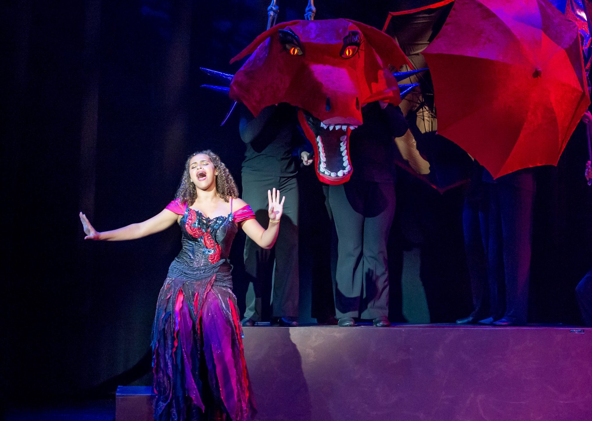 Dragon sings "Donkey Pot Pie" from KIDSTAGE Issaquah's production of Shrek